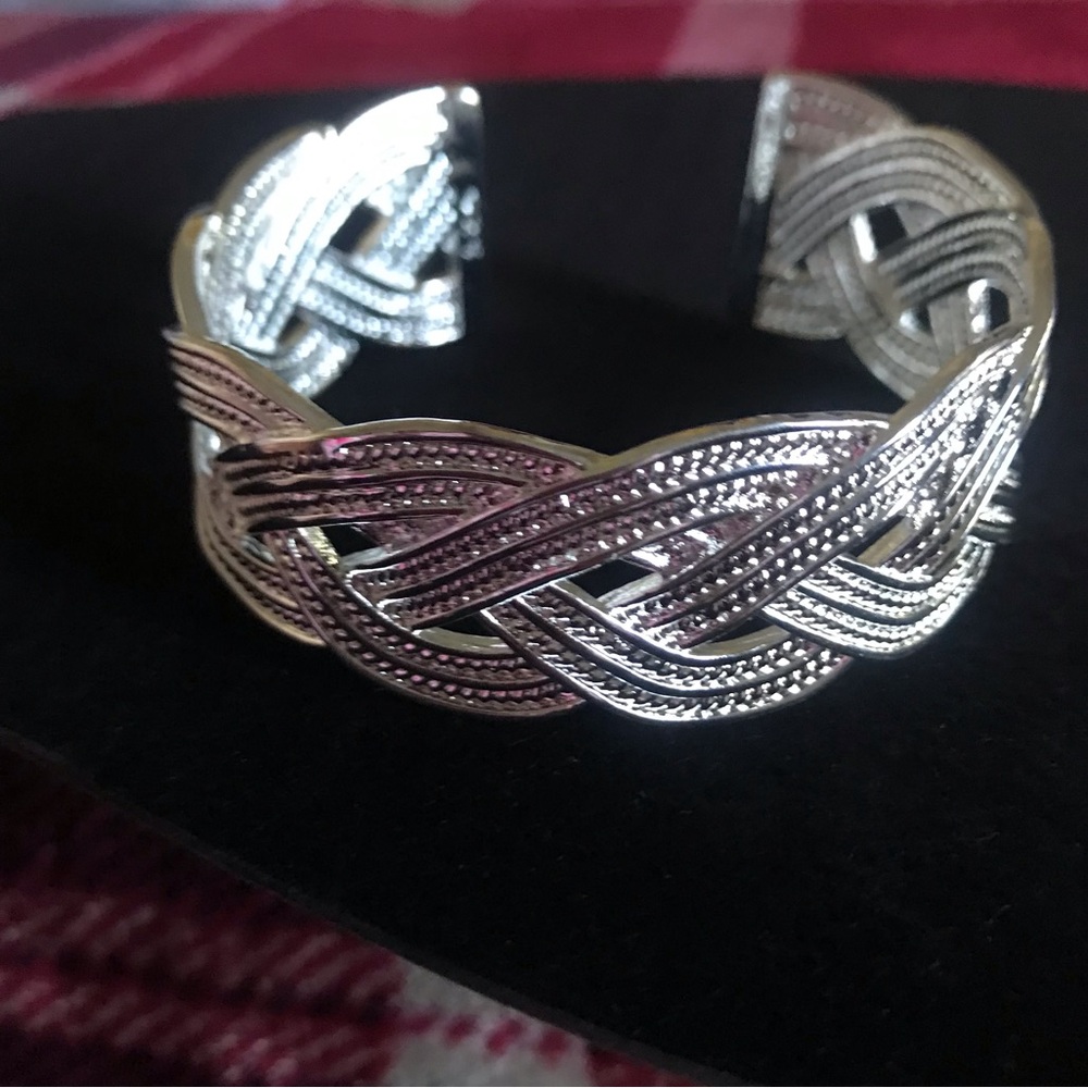 Sterling Silver Braided Cuff Bracelet